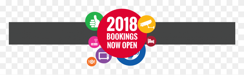 2001x516 2018 Bookings Now Open Circle, Текст, Графика Hd Png Скачать