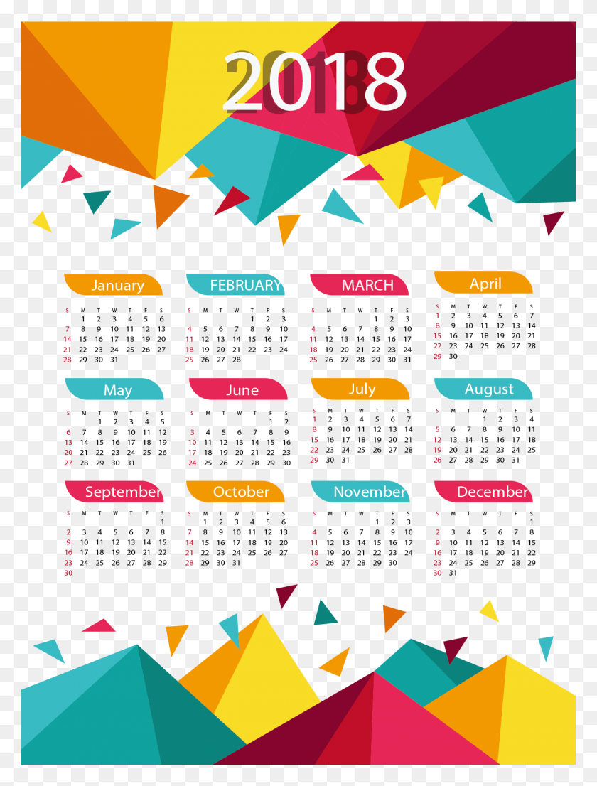 1320x1771 Календарь 2018 Прозрачный Дизайн Календаря 2018, Текст, Меню Hd Png Скачать