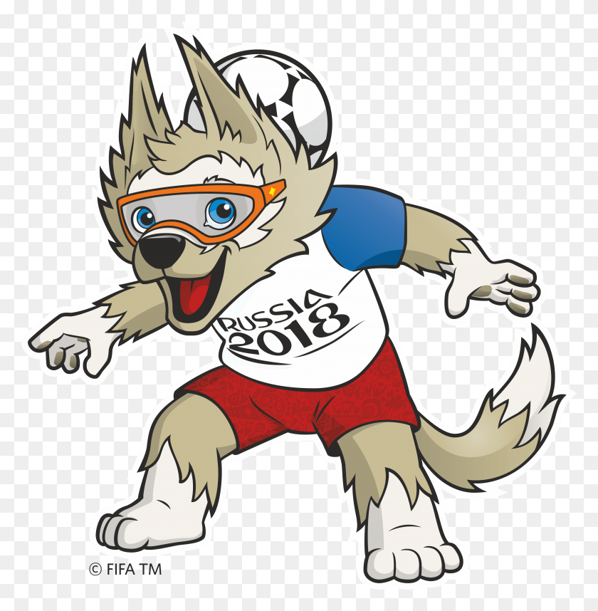 3359x3440 2018 Fifa World Cup Logo Amp Mascot Zabivaka Logo Fifa Russia 2018 Mascot, Animal, Wildlife, Rodeo HD PNG Download