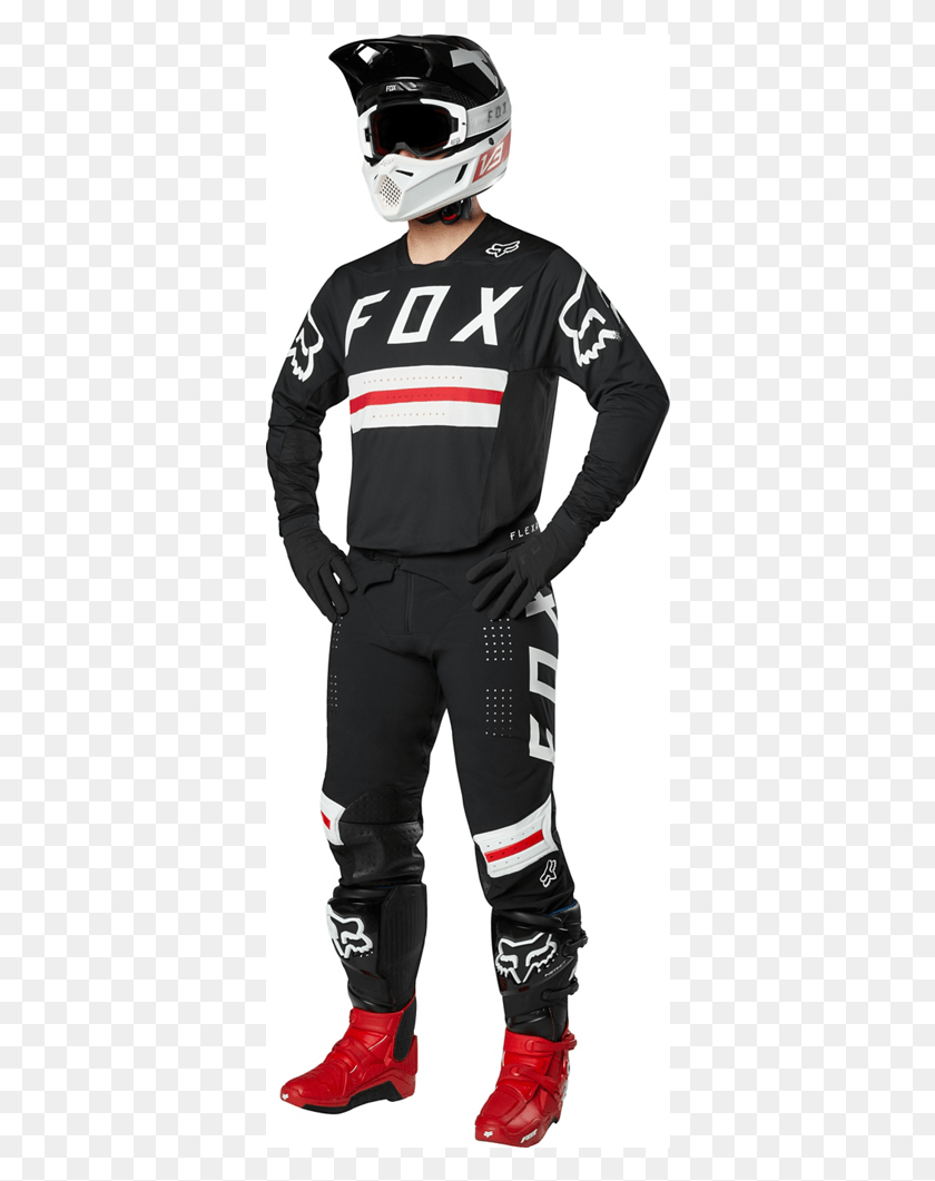 364x1001 2018 Fox Racing Flexair Preest Edición Limitada Negro Rojo Y Negro Fox Gear, Ropa, Ropa, Manga Hd Png