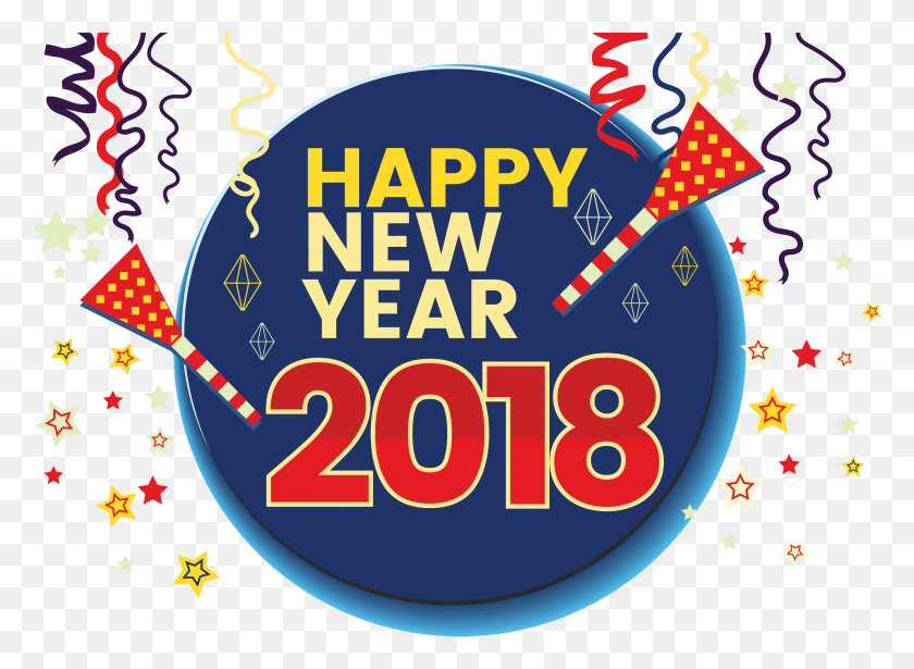5452x3880 2018 Image Happy New Year 2018 Images, Text, Graphics HD PNG Download