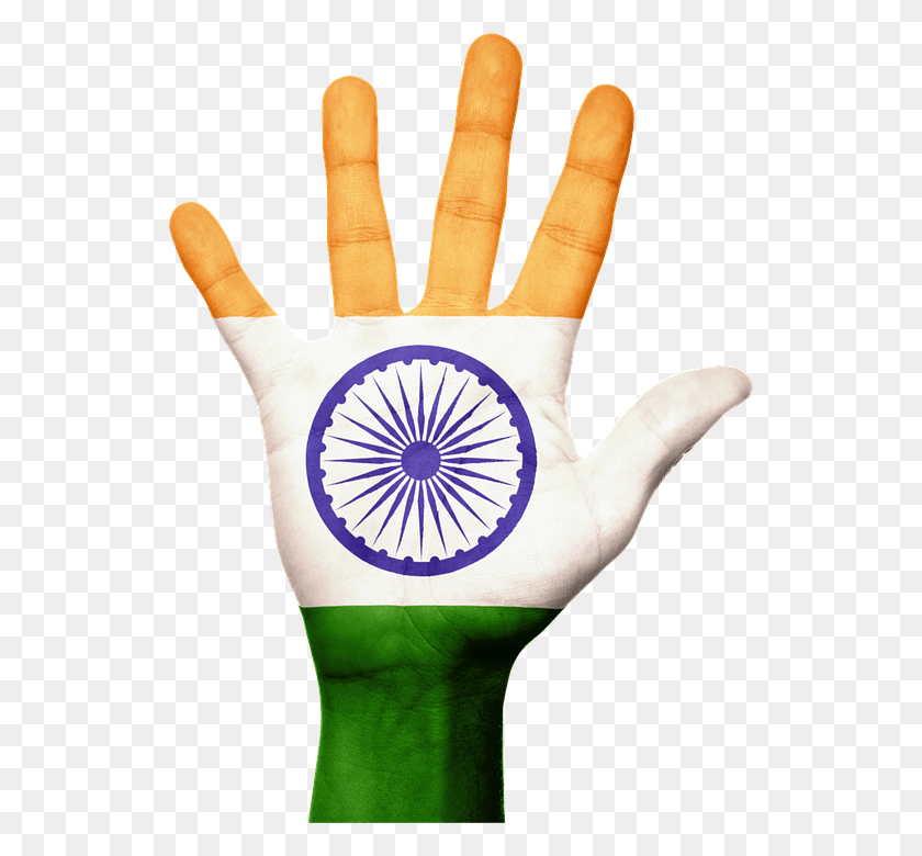 532x720 2018 Bandera De La India Por Learningwithsr Lemas En El Día De La Independencia, Mano, Dedo, Persona Hd Png