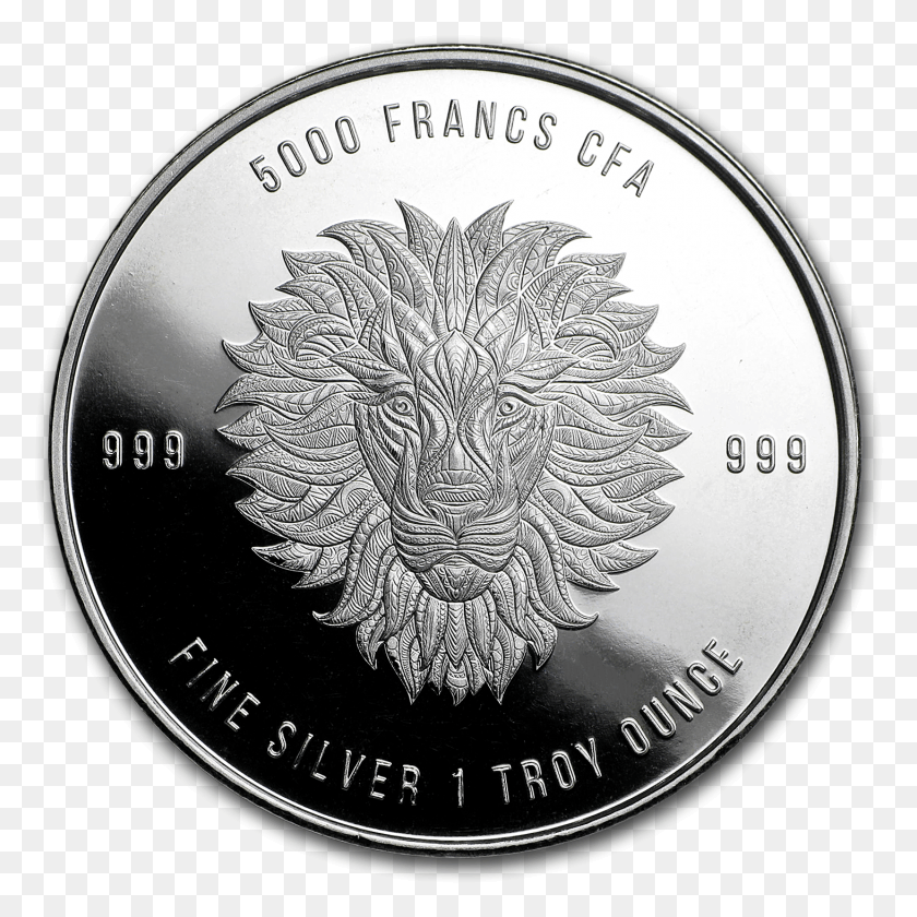 1461x1461 2018 Republic Of Chad 1 Oz Silver Mandala Lion Bu Coin Moneda De Plata Chad, Money, Nickel Hd Png