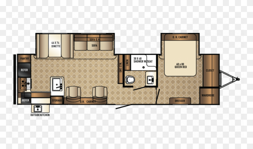 1004x564 2018 Solaire Ultra Lite 304rkds Floor Plan 2018 Palomino Solaire, Floor Plan, Diagram, Clock Tower HD PNG Download