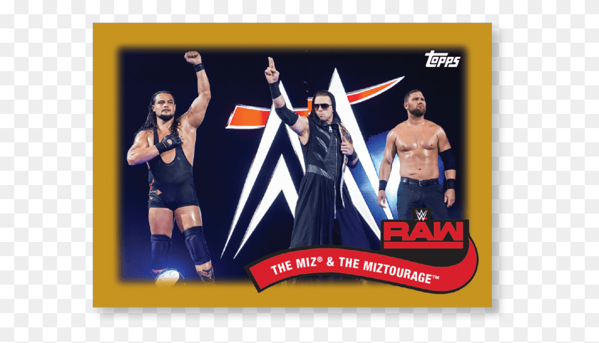 581x422 2018 Topps Wwe Heritage The Miz Amp The Miztourage Tag Poster, Person, Advertisement, Sport HD PNG Download