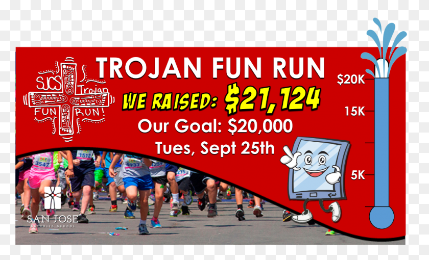1000x577 2018 Trojan Fun Run Results Cartoon, Running, Sport, Person HD PNG Download