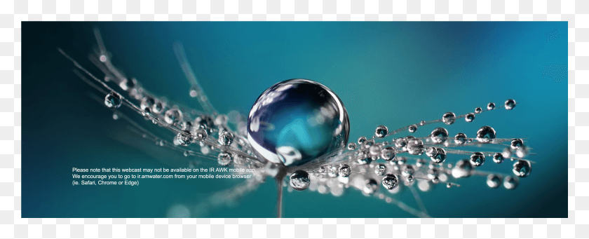 3105x1119 2019 American Water Works Company Inc Beautiful Dew, Droplet, Diamond, Gemstone HD PNG Download