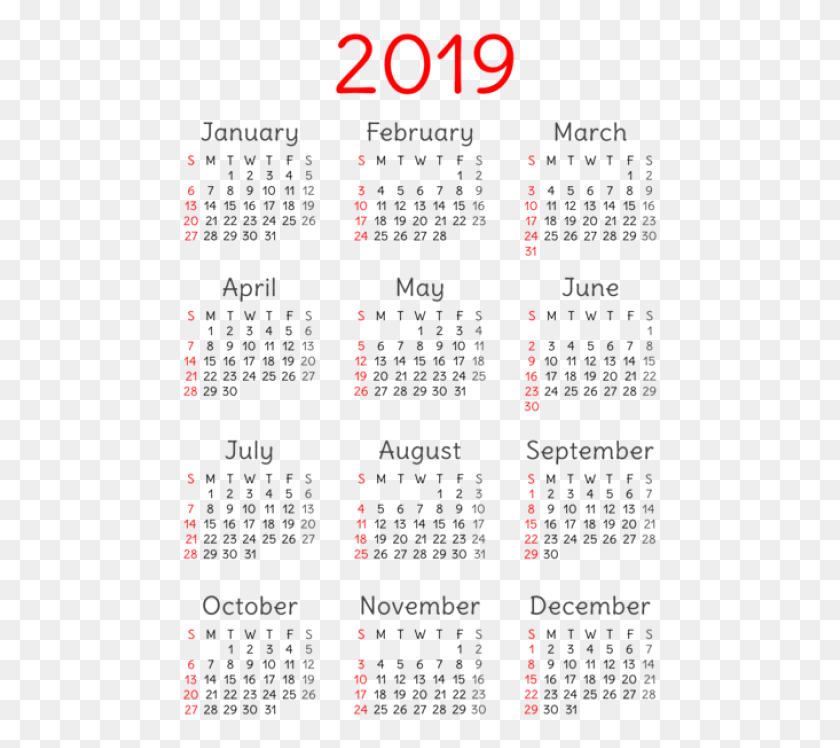 480x688 Descargar Png Calendario Transparente 2019 Calendario Transparente De 2019, Marcador, Texto Hd Png