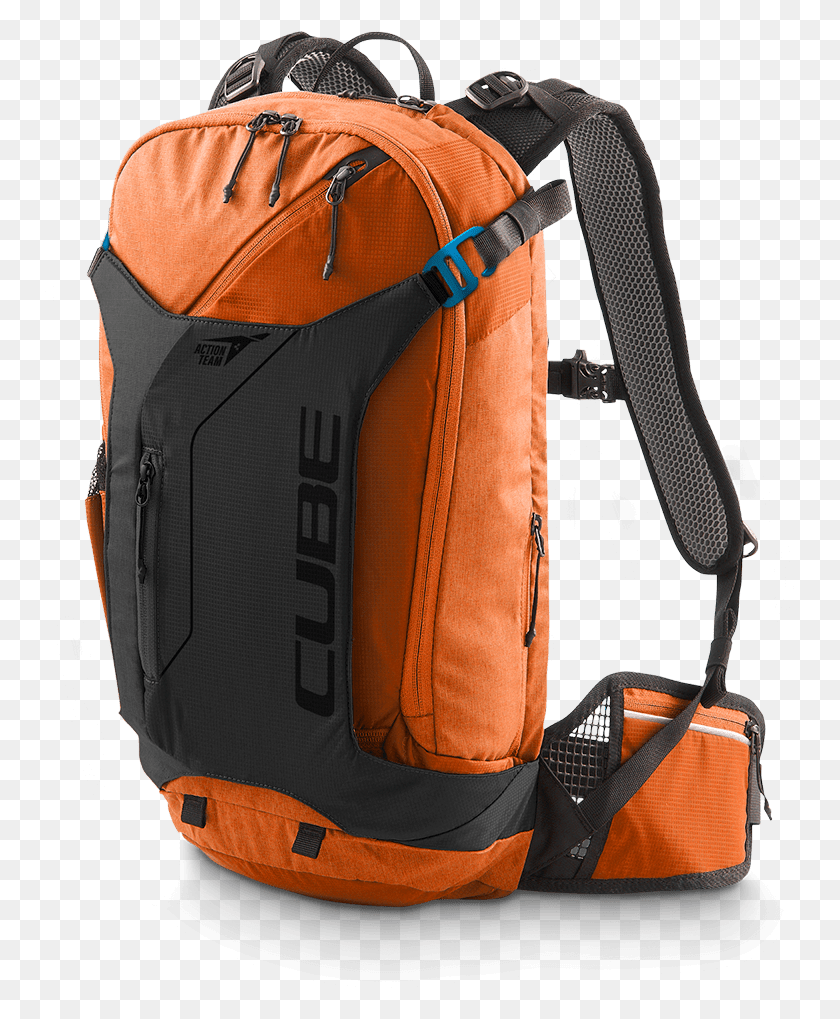 753x959 2019 Cube Edge Trail X Backpack Action Team In Orange Cube Rucksack, Bag, Clothing, Apparel HD PNG Download