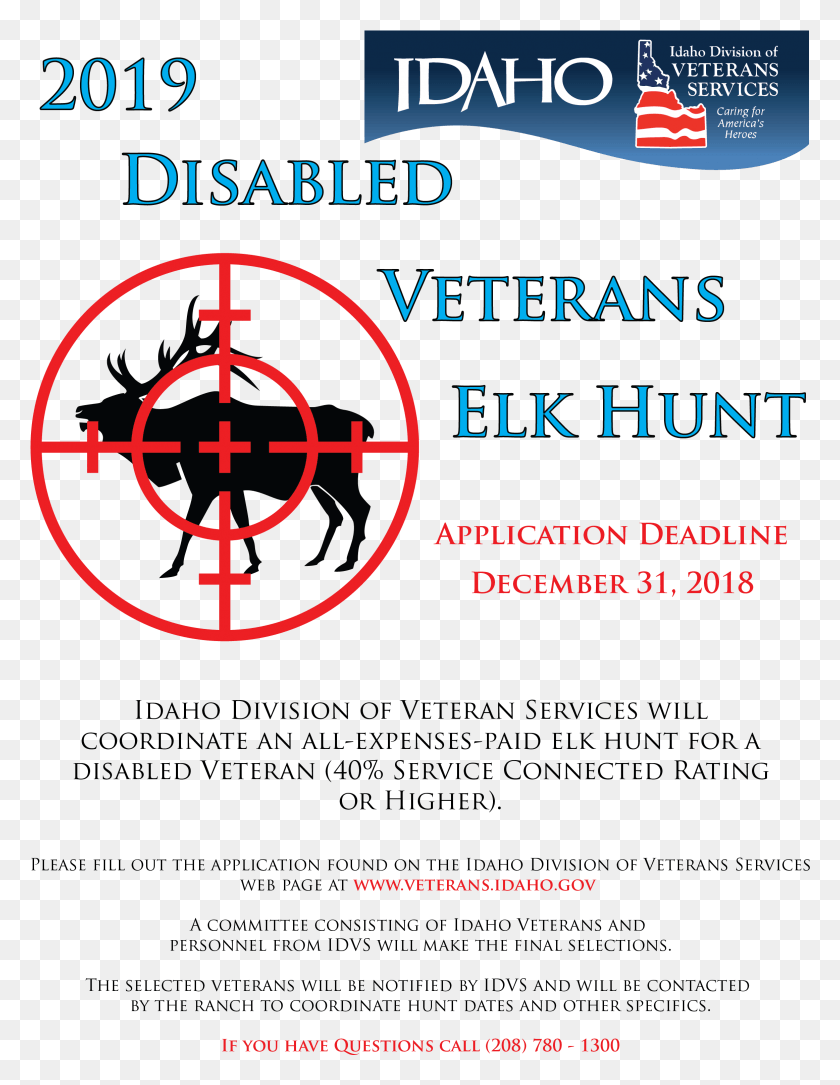 2325x3058 2019 Disabled Veterans Elk Hunt For Veterans With 40 Idaho, Text, Number, Symbol HD PNG Download