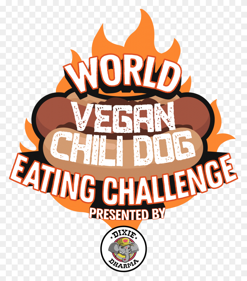 2096x2408 2019 Dixie Dharma World Vegan Chili Dog Eating Challenge Illustration, Advertisement, Poster, Flyer HD PNG Download