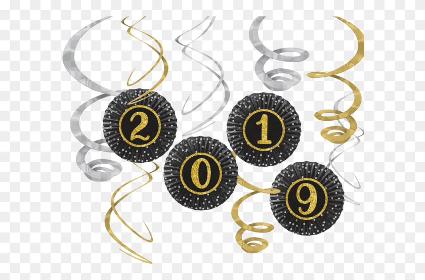 600x494 2019 Fan Amp Swirl Decorating Kit New Year 2019 Decorations, Number, Symbol, Text HD PNG Download