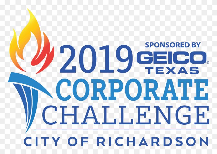 1207x833 2019 Geico Of Texas Corporate Challenge Logo, Text, Alphabet, Symbol HD PNG Download