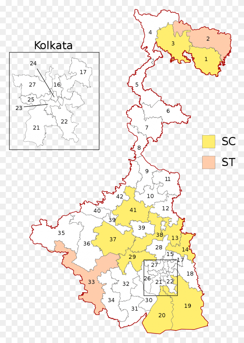 959x1376 2019 Indian General Election In West Bengal West Bengal Lok Sabha Seat, Map, Diagram, Plot HD PNG Download