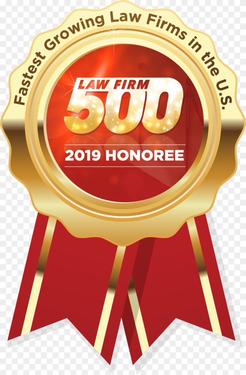 1000x1520 2019 Lf500 Honoree Seal High Res 2019 Law Firm, Gold, Logo, Badge, Symbol Transparent PNG