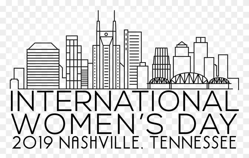 2008x1221 2019 Nashville Día Internacional De La Mujer Skyline, Urban, High Rise, Ciudad Hd Png