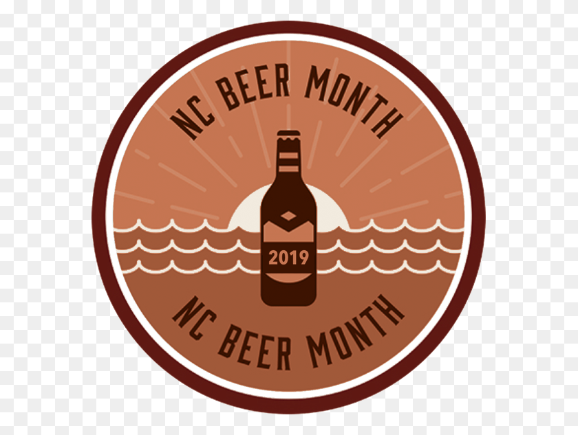 573x573 2019 Nc Beer Month Coast Badge Botella De Cerveza, Alcohol, Bebidas, Bebida Hd Png