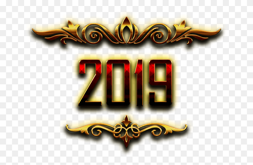 677x488 2019 Pic Format New Year 2019, Text, Symbol, Emblem HD PNG Download