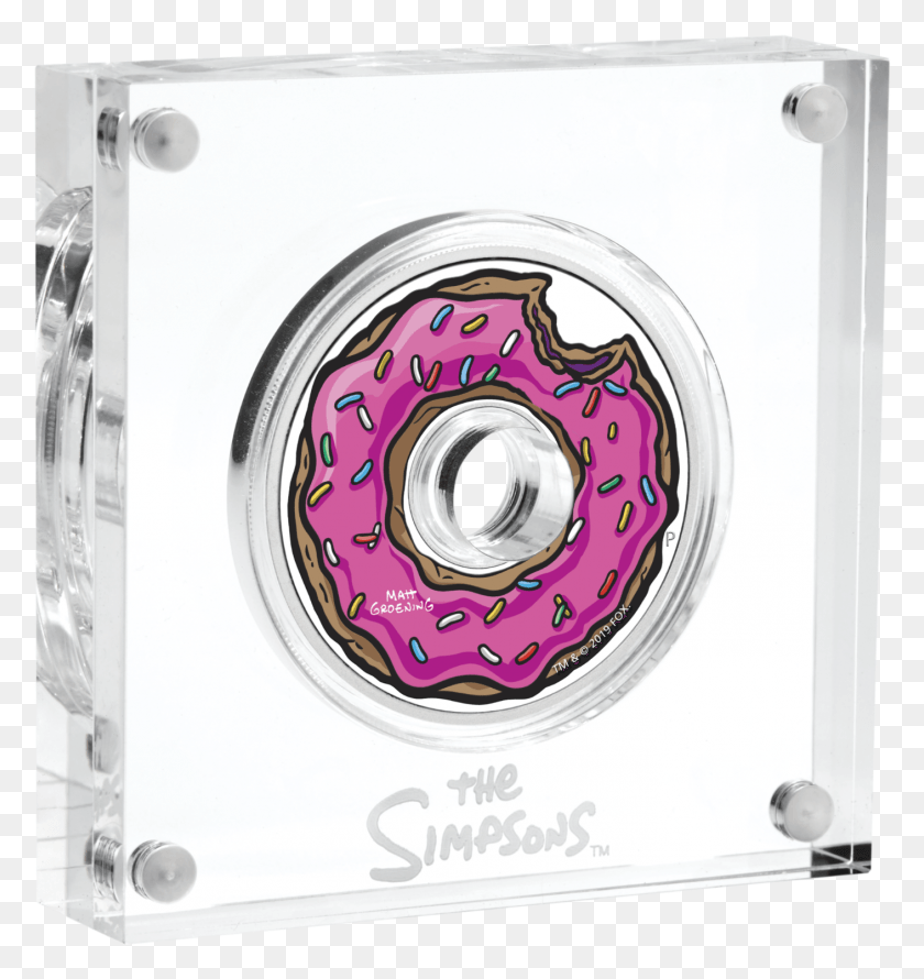 1409x1501 2019 Simpsons Donut 1oz 1 Silver Simpsons Donut Coin, Dryer, Appliance, Rotor HD PNG Download