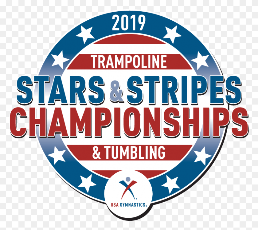 800x706 2019 Stars Amp Stripes Championships Usa Gimnasia Estrellas Y Rayas, Logotipo, Símbolo, Marca Registrada Hd Png