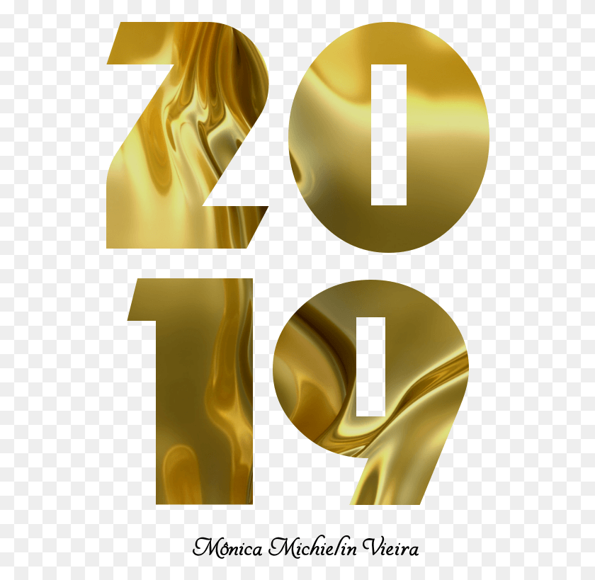 542x759 2019 Textura Dourada 2019 Dourado Fundo Transparente, Número, Símbolo, Texto Hd Png