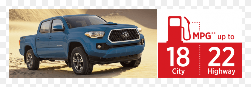 1032x306 2019 Toyota Tacoma Model Pricing Amp Fuel Mileage 2019 Toyota Tacoma Mpg, Bumper, Vehicle, Transportation HD PNG Download