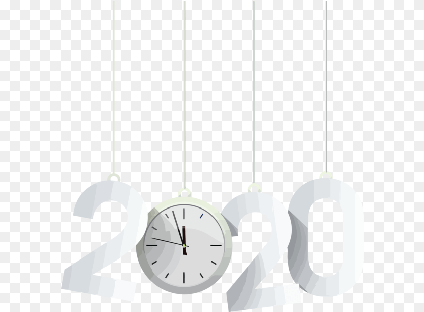 601x618 2020 Clock Wall Pendulum For Happy Year 2020 Happy New Year Clock, Analog Clock, Text PNG