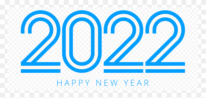 850x373 2022 New Year, Number, Symbol, Text HD PNG Download