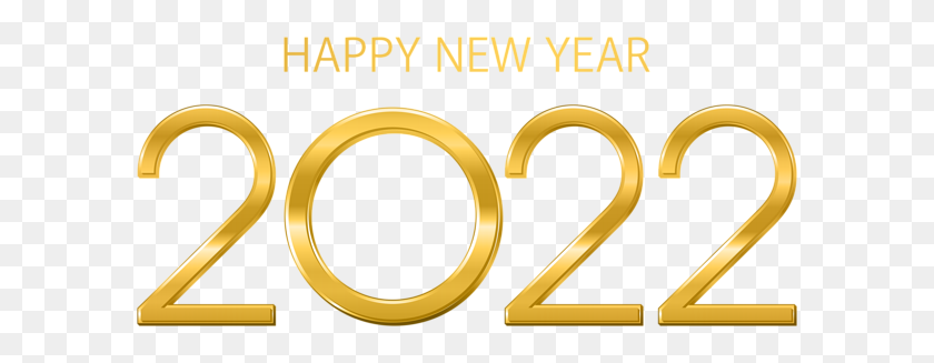 600x267 2022 New Year Golden, Number, Symbol, Text HD PNG Download