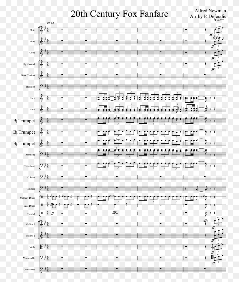 750x932 20th Century Fox Fanfare Sheet Music Composed By Alfred Secret Garden Oh My Girl, Gray, World Of Warcraft HD PNG Download