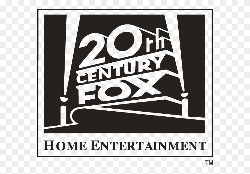 590x523 20th Century Fox Home Entertainment Logo Black, Text, Advertisement, Poster HD PNG Download