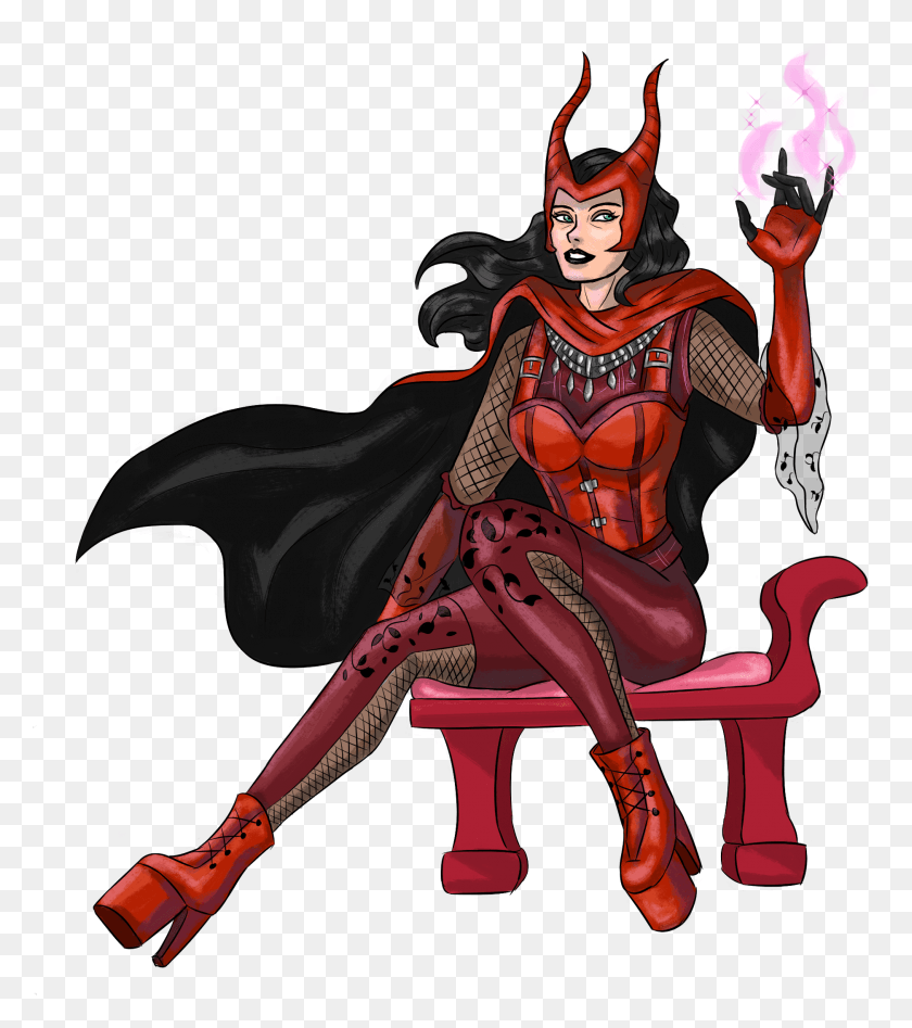 1875x2133 2319x2316 Fell Hound Scarlet Witch Clear Background, Costume, Person, Human HD PNG Download