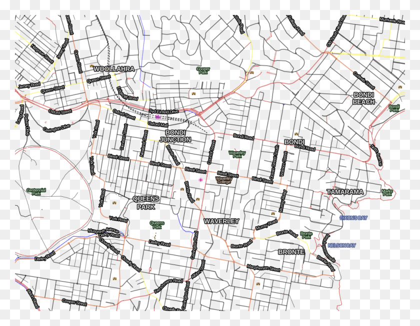 1052x800 243k Sydney Mapnik Roadsonly 07 Aug 2012 Map, Plot, Diagram, Atlas HD PNG Download