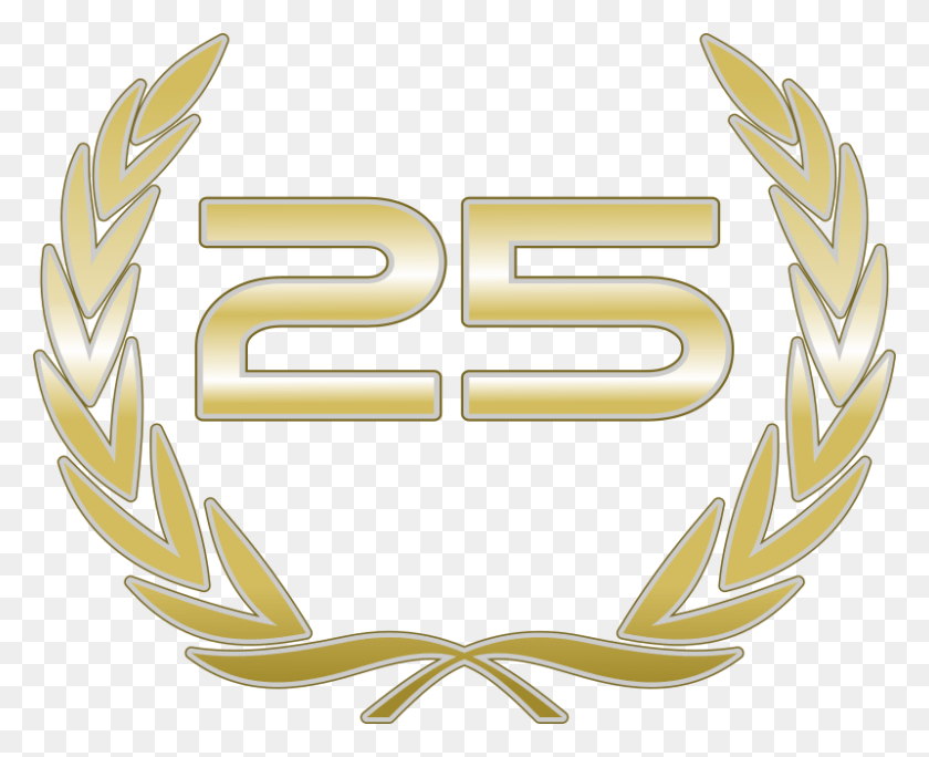 800x640 25th Anniversary Celebration Emblem, Symbol, Logo, Trademark HD PNG Download