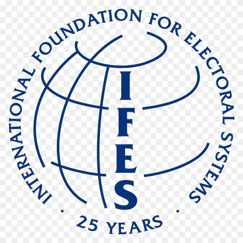 1859x1857 25th Globe Logo Blue International Foundation For Electoral Systems, Text, Sphere, Outer Space HD PNG Download