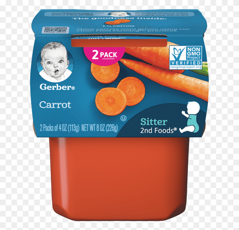 631x747 2Nd Foods Carrot Gerber Детское Питание, Растение, Человек, Человек Hd Png Скачать