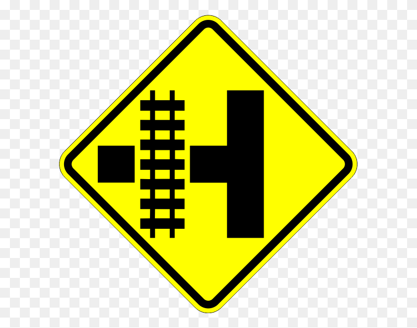 601x601 3 Railroad Crossing And Intersection Advanced Warning Railroad Crossing Sign, Symbol, Road Sign, First Aid HD PNG Download