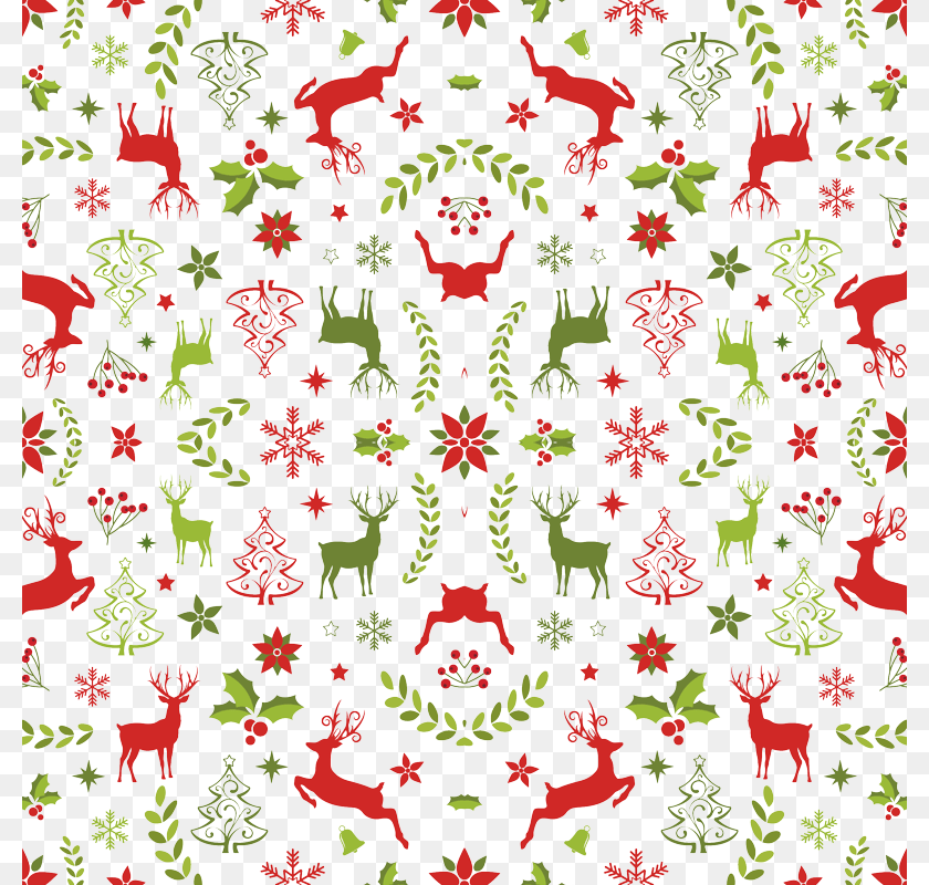 Christmas Pattern, Blackboard Sticker PNG