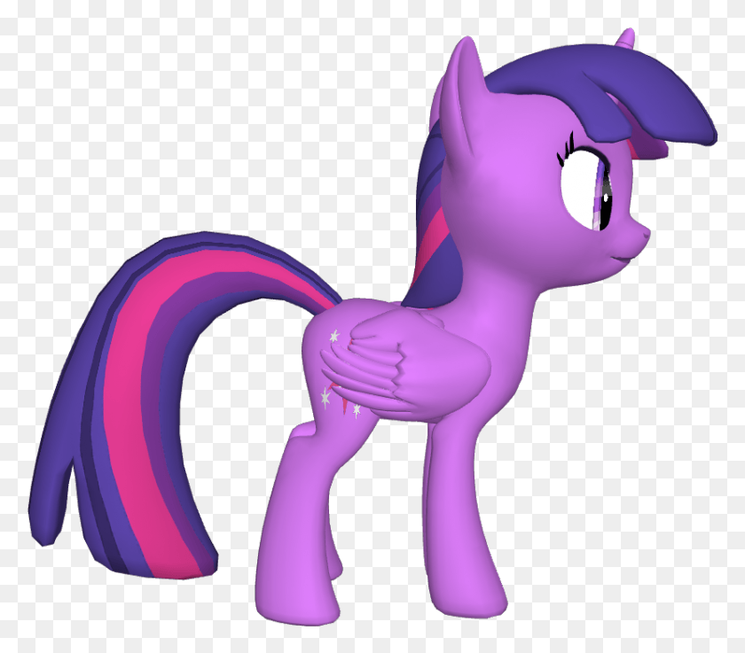 828x719 3D Alicorn Female Mare Pony Ponylumen Safe Side Cartoon, Игрушка, Фиолетовый, Животное Hd Png Скачать