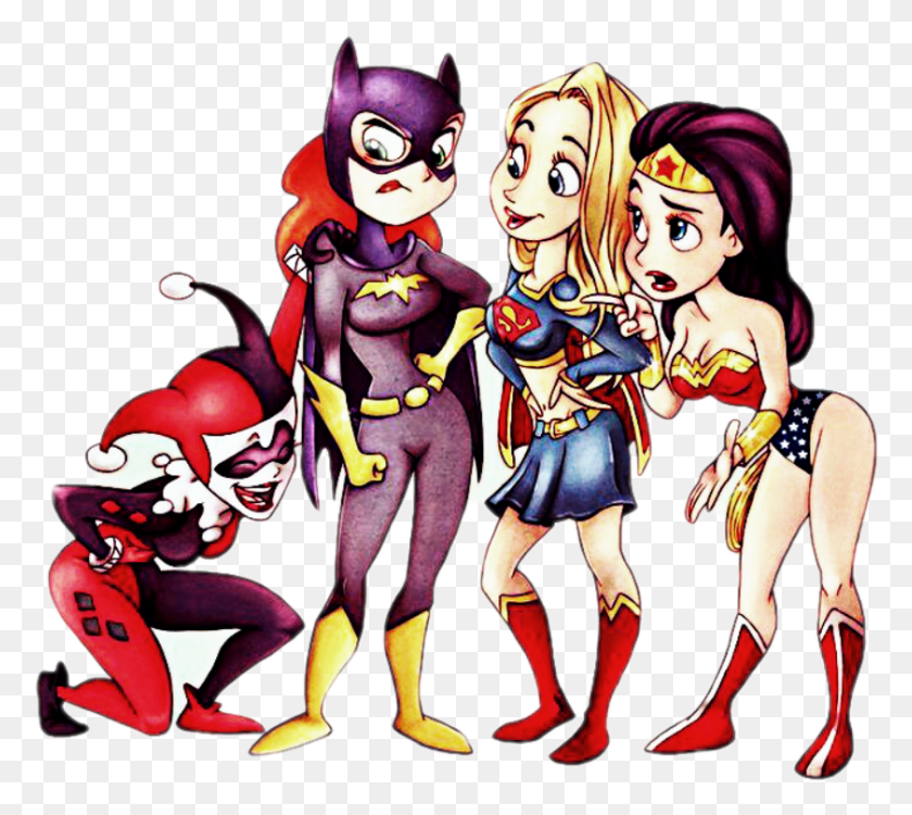 840x744 3D Art Erotica Super Woman In Peril Clipart Harley Quinn, Persona, Humano, Comics Hd Png