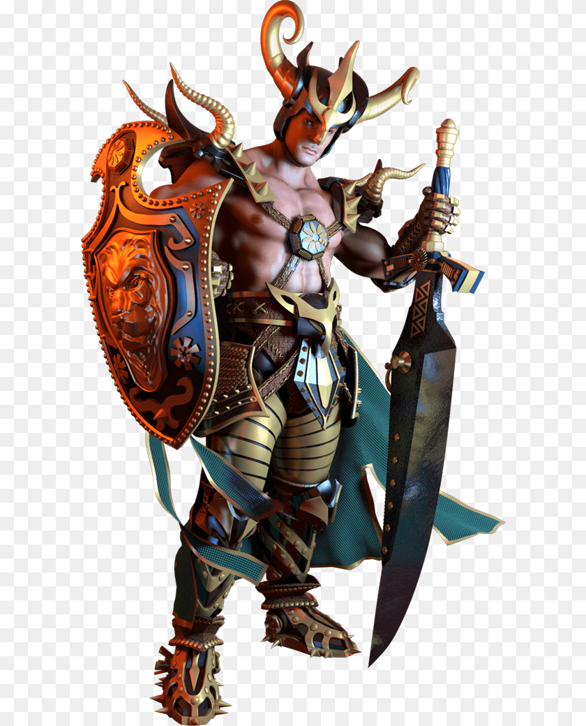 3d Character Studio 3d Game Character, Weapon, Sword, Adult, Person PNG
