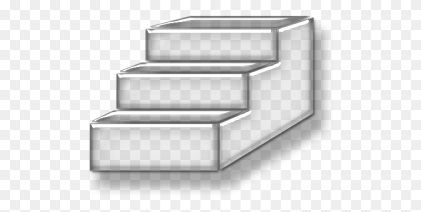 491x364 3d Clipart Staircase Silver, Furniture, Mailbox, Letterbox HD PNG Download