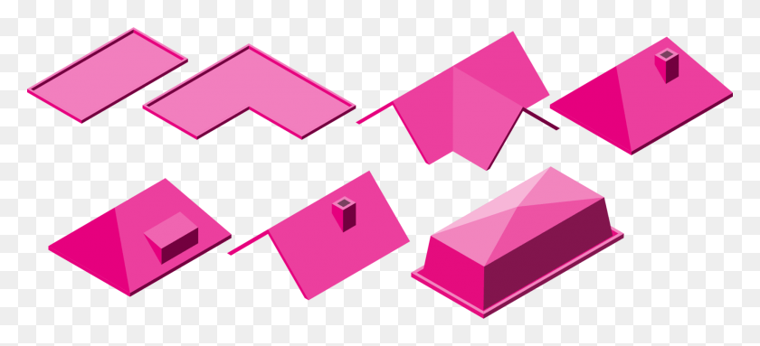 1811x750 3D Компьютерная Графика Двумерная Космическая Архитектура Крыши, Фиолетовый, Треугольник Hd Png Скачать