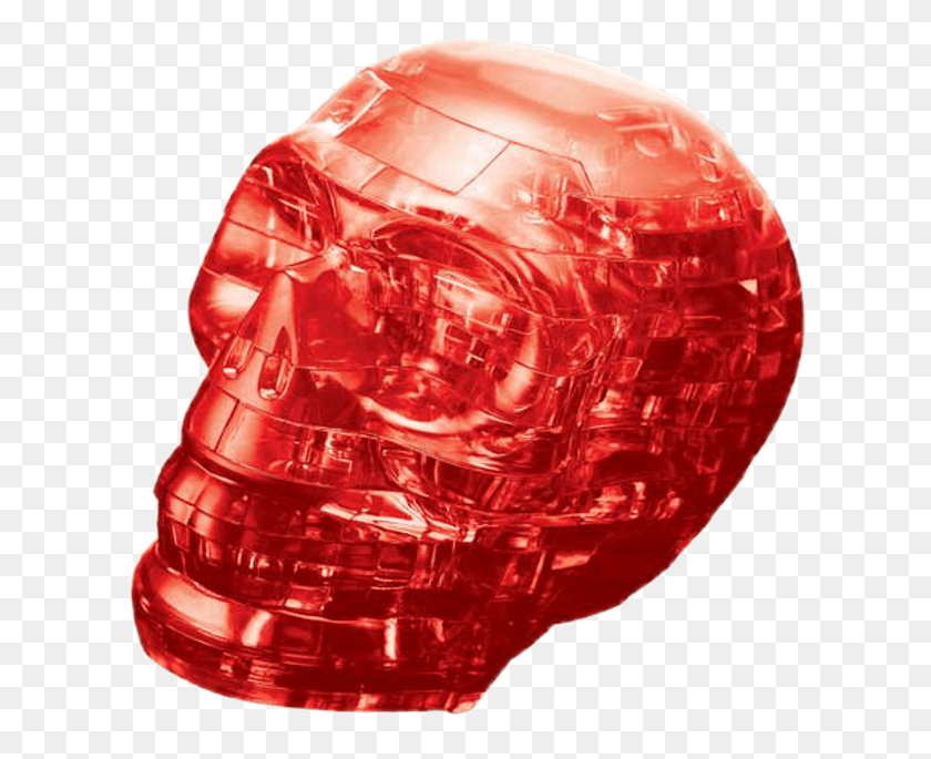 639x625 3d Crystal Puzzle 3d Crystal Puzzle Red Skull Instructions, Helmet, Clothing, Apparel HD PNG Download