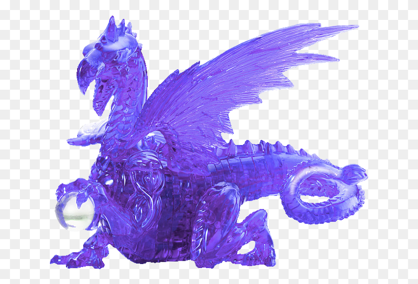 641x510 3d Crystal Puzzle Deluxe Original 3d Crystal Puzzle Dragon Instructions, Purple, Animal, Iris HD PNG Download