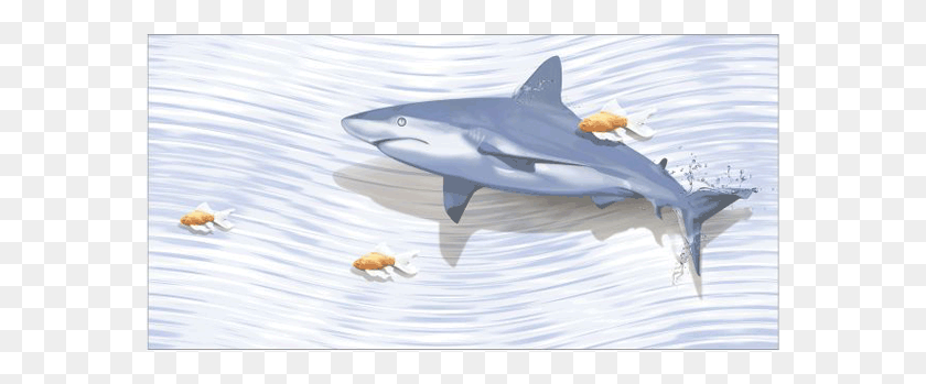 575x289 Descargar Png Delfín 3D Hl Gran Tiburón Blanco, Vida Marina, Pez, Animal Hd Png