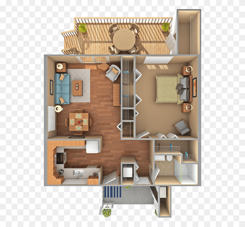 542x720 3d Floor Plan Cottage 3d Floor Plan, Floor Plan, Diagram, Plot HD PNG Download