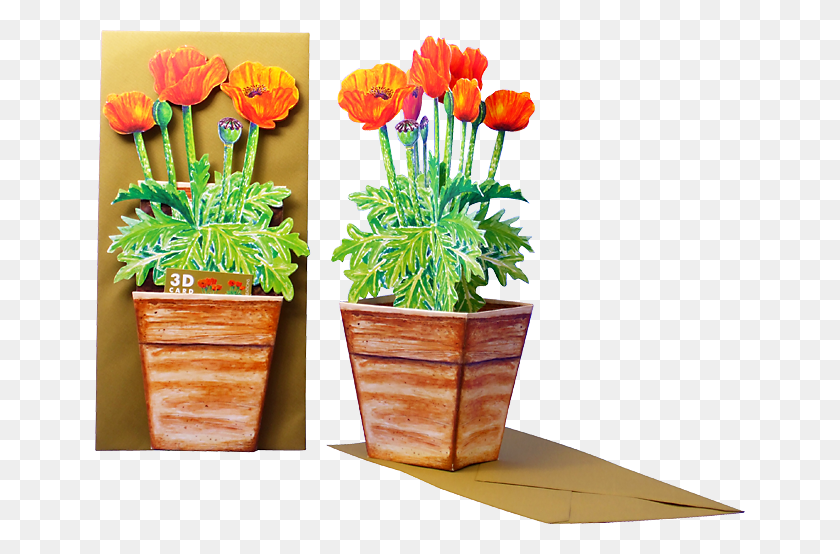 650x494 3D Flower Card, Plant, Blossom, Flower Arrangement Descargar Hd Png