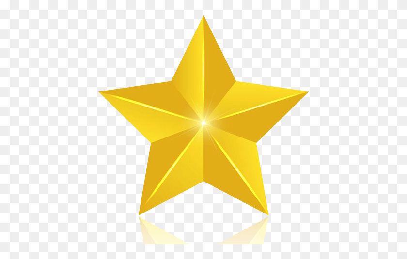 439x475 3D Изображение Золотой Звезды Сакабокадо Де Папель, Символ, Символ Звезды, Крест Png Скачать