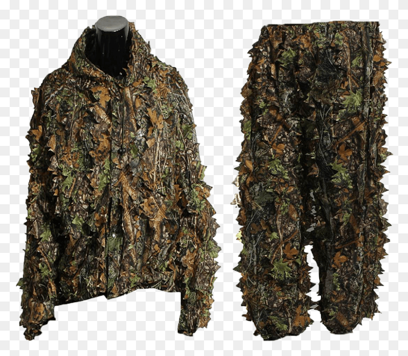 801x691 3d Leaf Guillie Suit Hobby Krafts Ghillie Suit, Military, Camouflage, Military Uniform HD PNG Download
